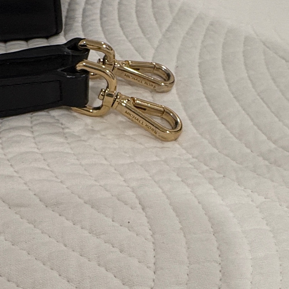 MICHAEL Michael Kors Black Hamilton Satchel with Gold Accents - Picture 5 of 15